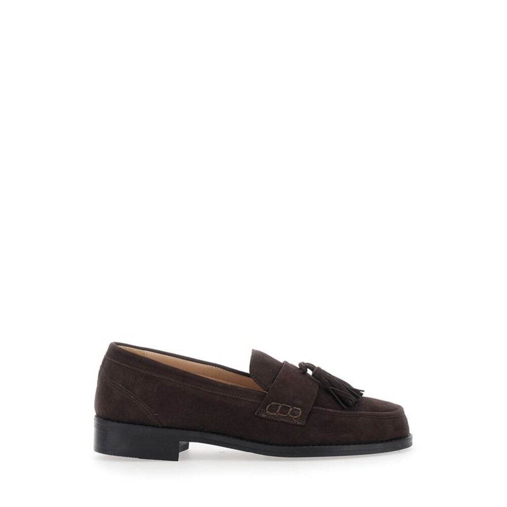 Twinset Women Loafers With Rubber Sole And Elegant Details, In Brown, Women